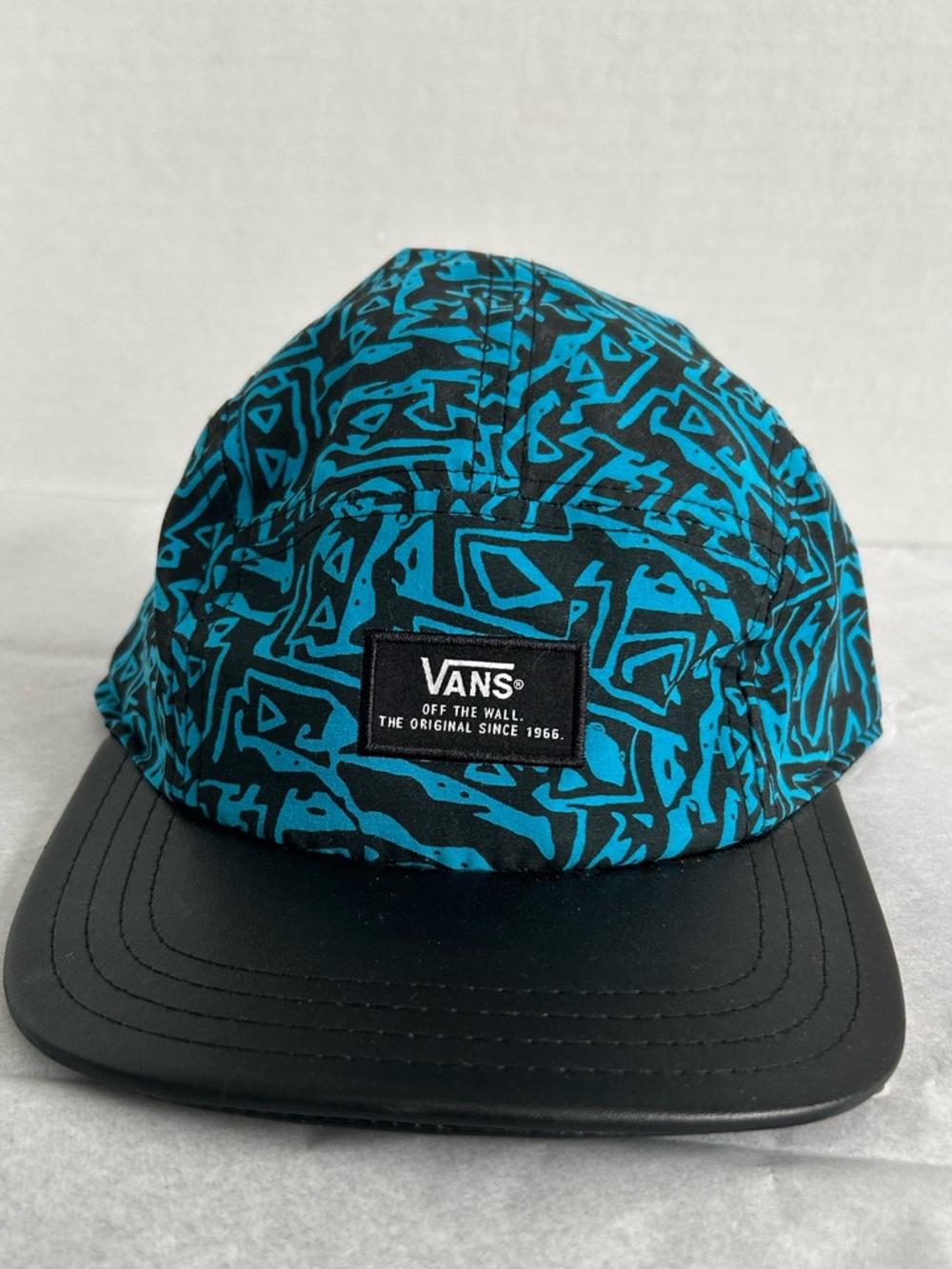 Vans Teal Patterned 5-Panel Hat with Black Brim - Picture 8 of 8